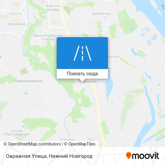 Карта Овражная Улица
