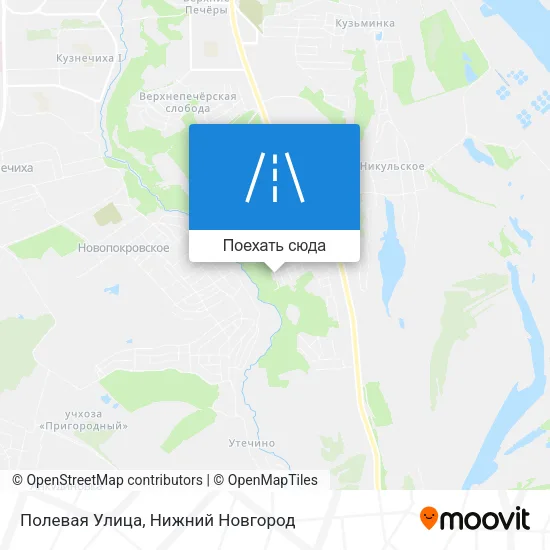 Карта Полевая Улица