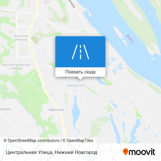 Карта Центральная Улица