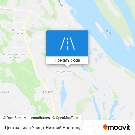 Карта Центральная Улица