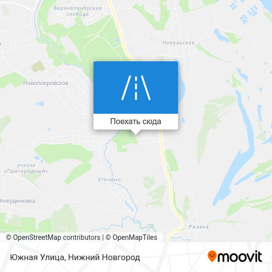Карта Южная Улица