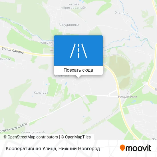 Карта Кооперативная Улица