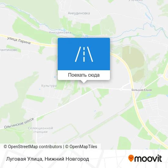 Карта Луговая Улица