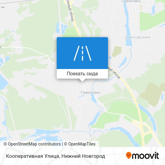 Карта Кооперативная Улица