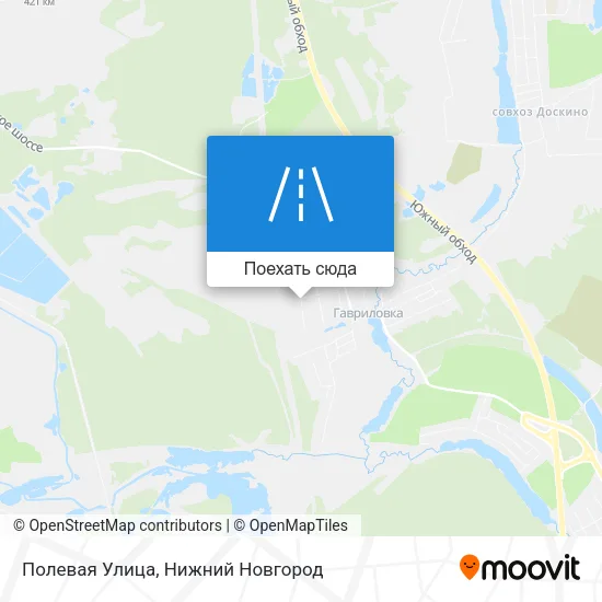Карта Полевая Улица