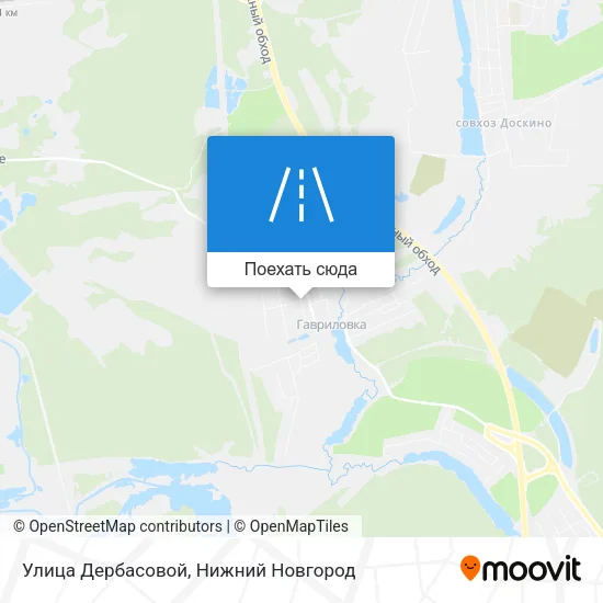 Карта Улица Дербасовой
