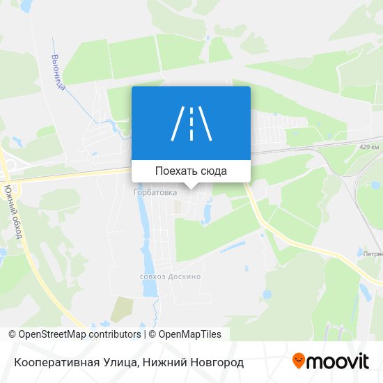 Карта Кооперативная Улица