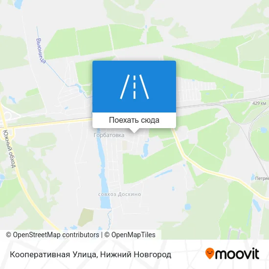 Карта Кооперативная Улица