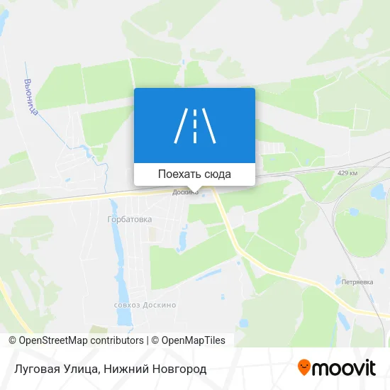 Карта Луговая Улица