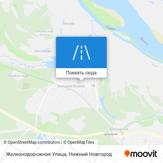 Карта Железнодорожная Улица
