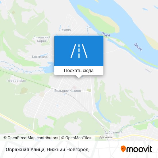 Карта Овражная Улица