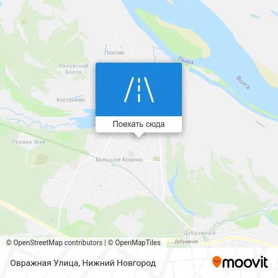 Карта Овражная Улица