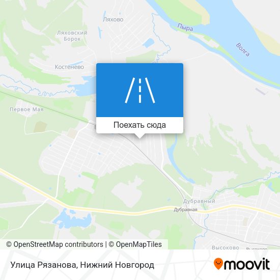 Карта Улица Рязанова