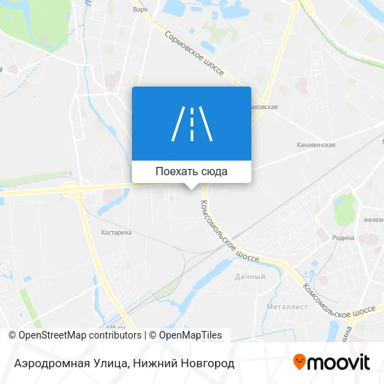 Карта Аэродромная Улица