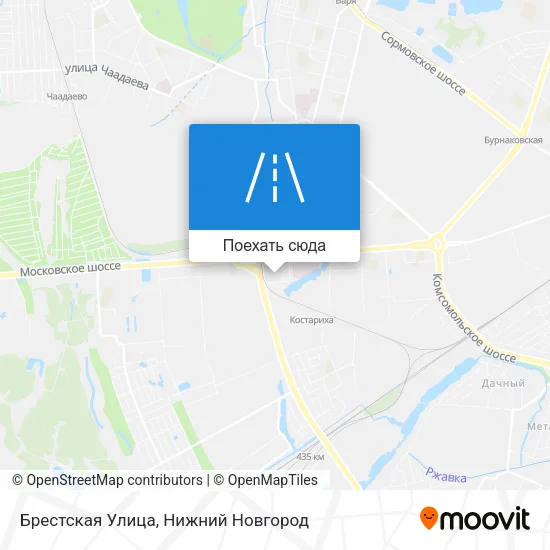 Карта Брестская Улица
