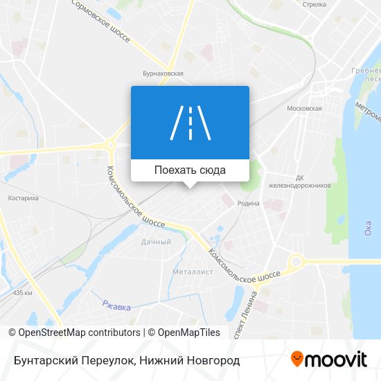 Карта Бунтарский Переулок
