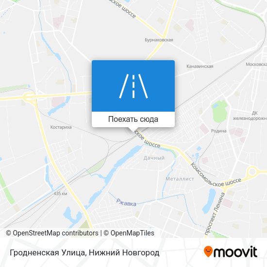 Карта Гродненская Улица