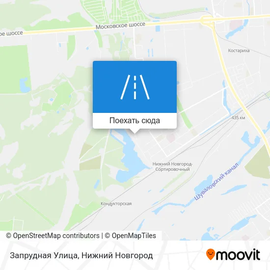 Карта Запрудная Улица
