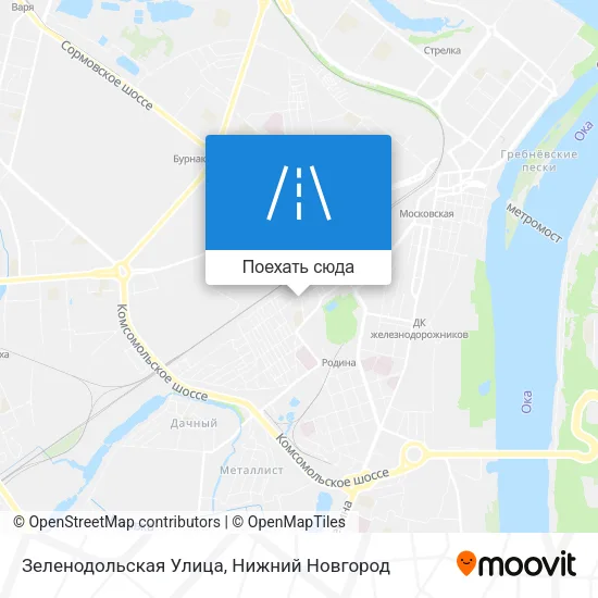 Карта Зеленодольская Улица
