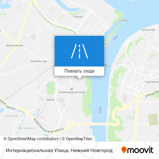 Карта Интернациональная Улица