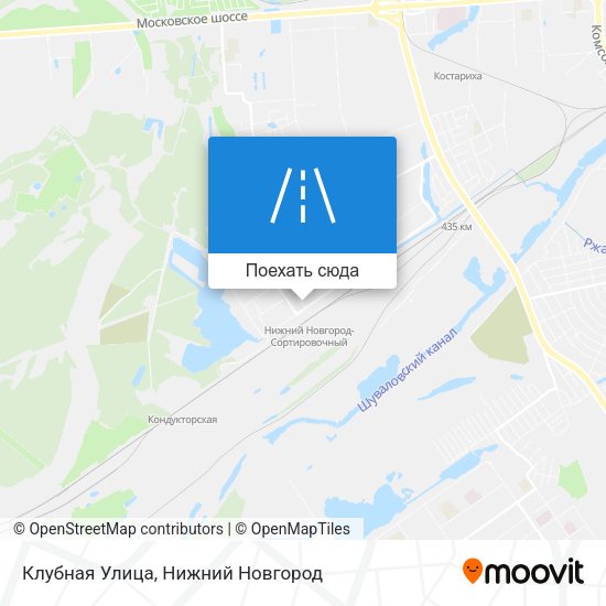 Карта Клубная Улица