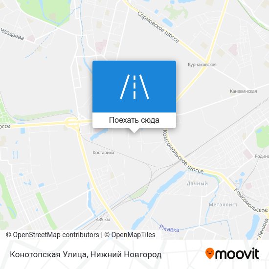 Карта Конотопская Улица