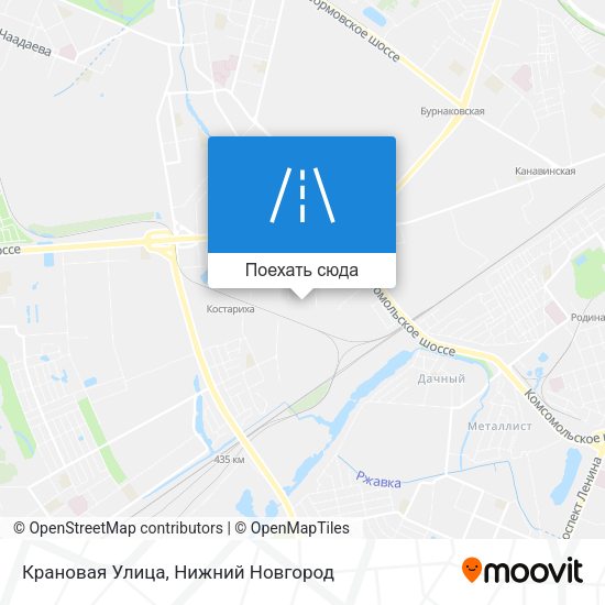 Карта Крановая Улица