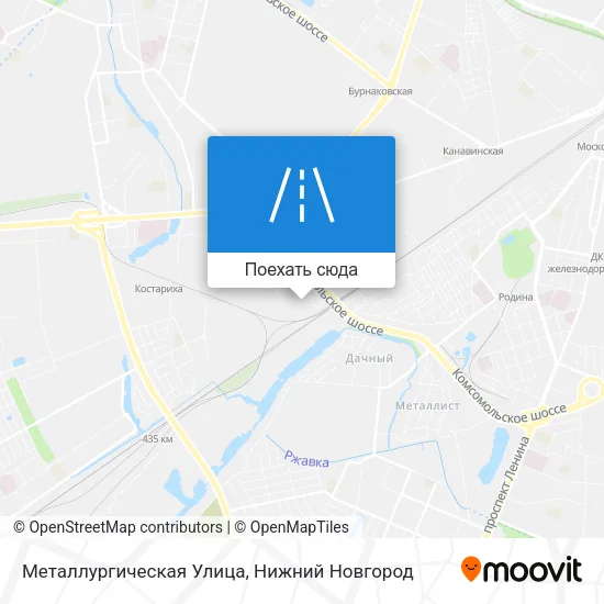 Карта Металлургическая Улица