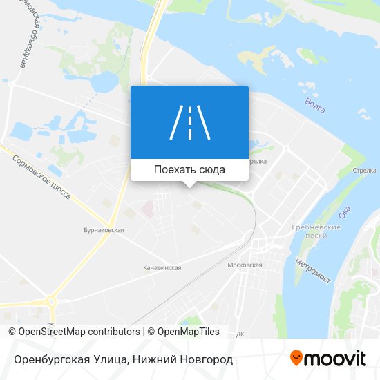 Карта Оренбургская Улица
