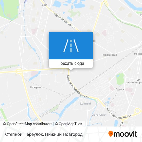 Карта Степной Переулок