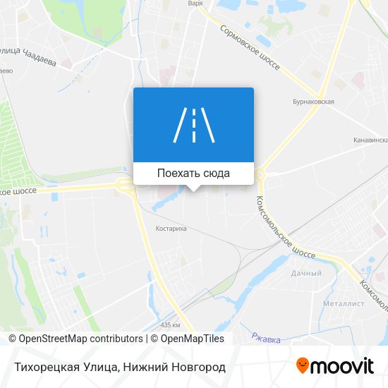 Карта Тихорецкая Улица