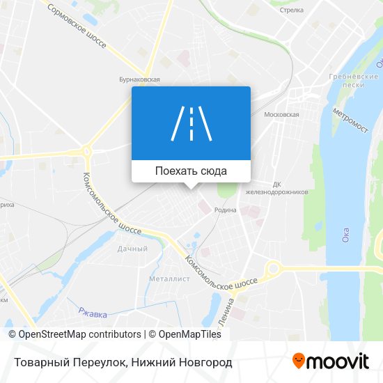 Карта Товарный Переулок