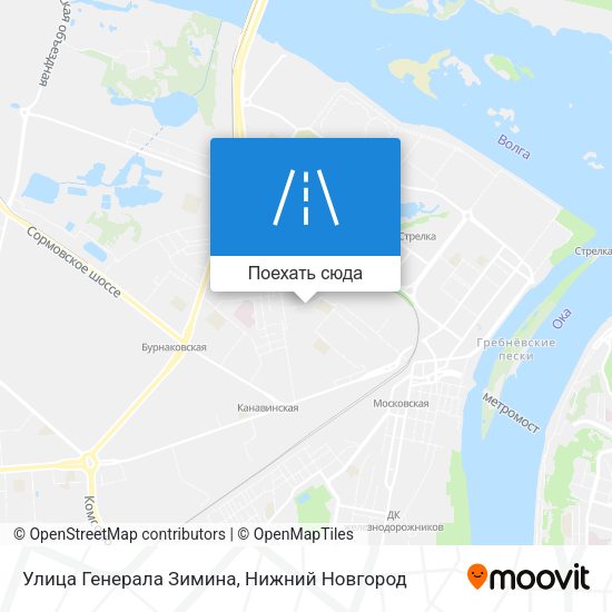 Карта Улица Генерала Зимина
