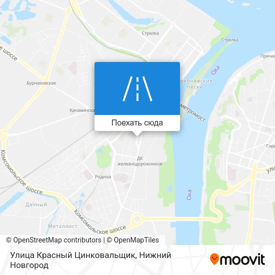 Карта Улица Красный Цинковальщик