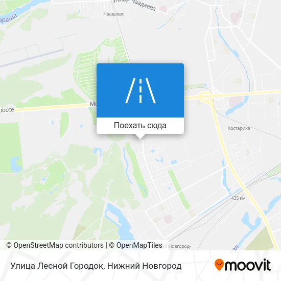 Карта Улица Лесной Городок