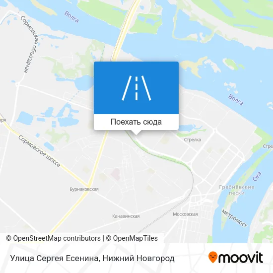 Карта Улица Сергея Есенина