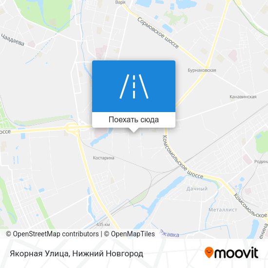 Карта Якорная Улица