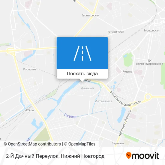 Карта 2-Й Дачный Переулок
