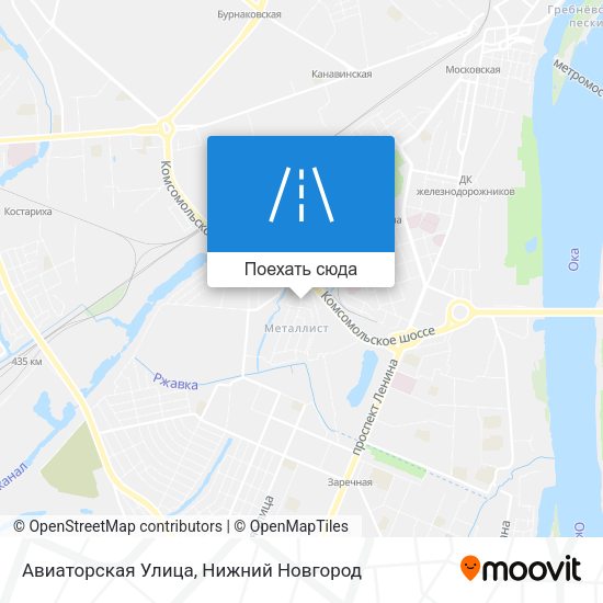 Карта Авиаторская Улица