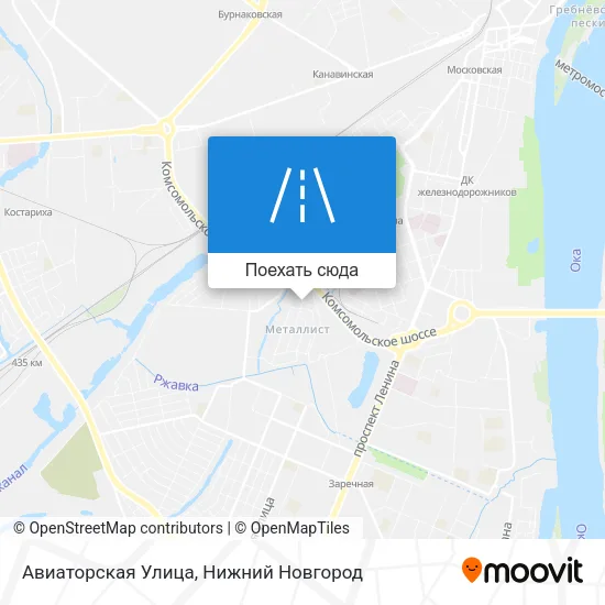 Карта Авиаторская Улица