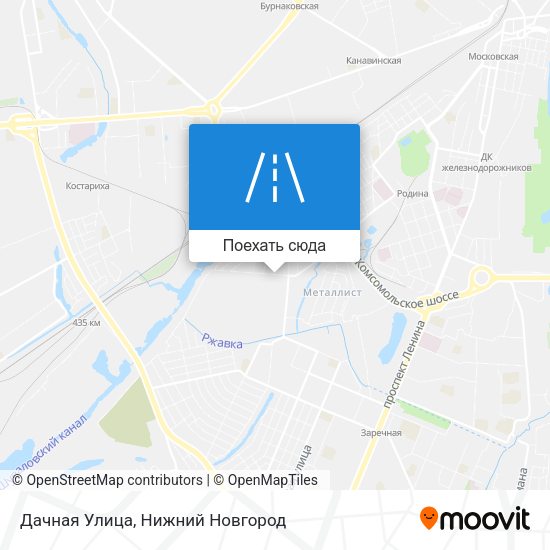Карта Дачная Улица