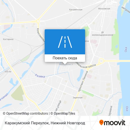 Карта Каракумский Переулок