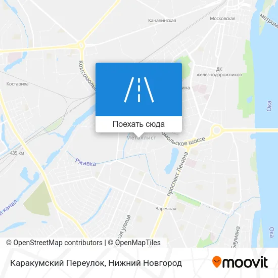 Карта Каракумский Переулок