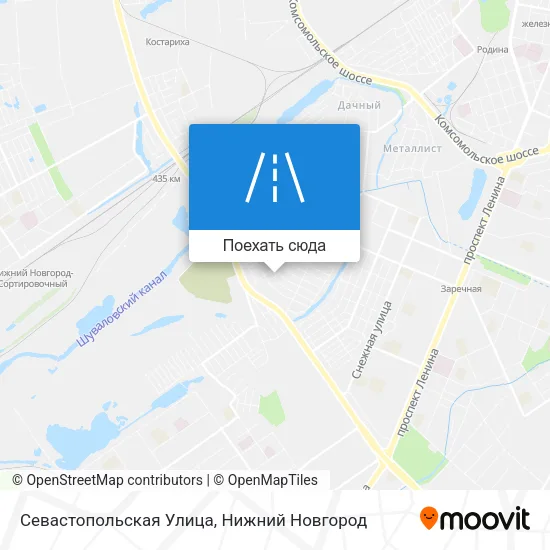 Карта Севастопольская Улица