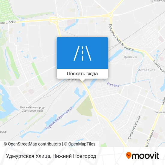 Карта Удмуртская Улица
