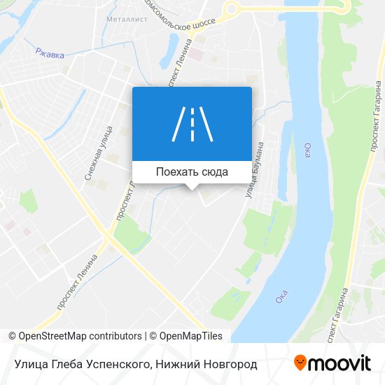 Карта Улица Глеба Успенского