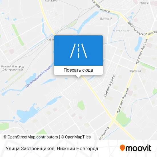 Карта Улица Застройщиков