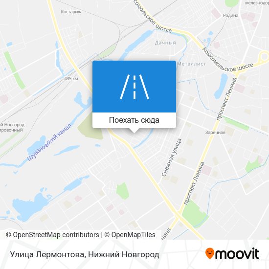 Карта Улица Лермонтова
