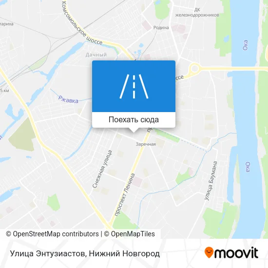 Карта Улица Энтузиастов