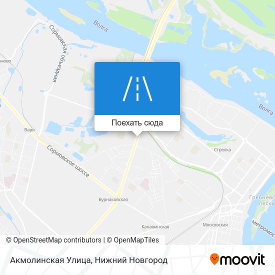 Карта Акмолинская Улица